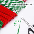 Red with White Christmas Striped Chenille Stem Art Craft Pipe Cleaners